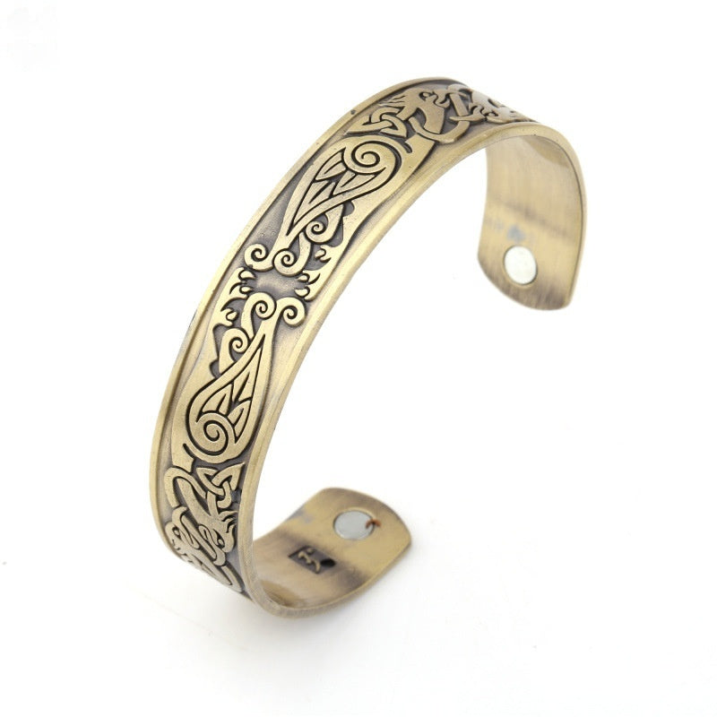 Nordic Totem Vikings More Than Lucky Tree Ancient Silver Ancient Gold Ancient Red Bracelet