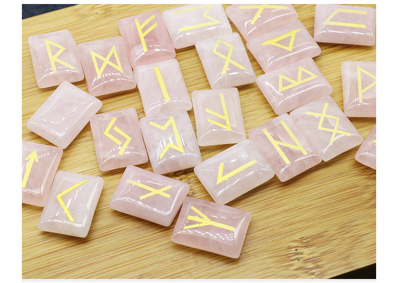 Runic Divination, Fortune-Telling Stone, Carved Semi-Precious Stone, Craft Decoration