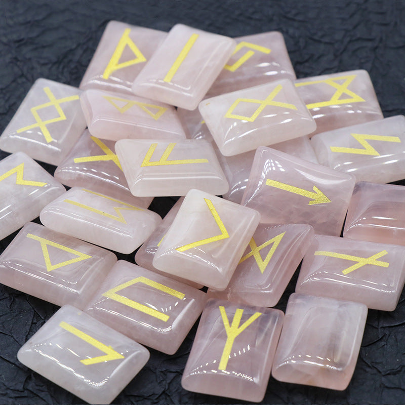 Runic Divination, Fortune-Telling Stone, Carved Semi-Precious Stone, Craft Decoration
