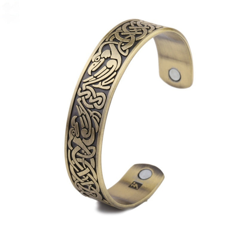 Nordic Totem Vikings More Than Lucky Tree Ancient Silver Ancient Gold Ancient Red Bracelet