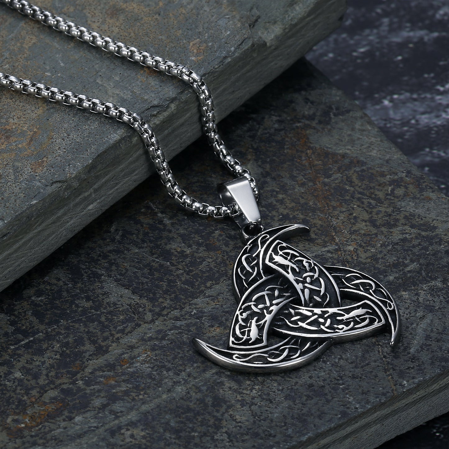 Norse Viking Legend Odin Horn And Dragon Pendant Necklace