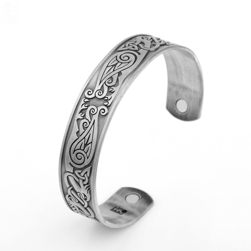 Nordic Totem Vikings More Than Lucky Tree Ancient Silver Ancient Gold Ancient Red Bracelet