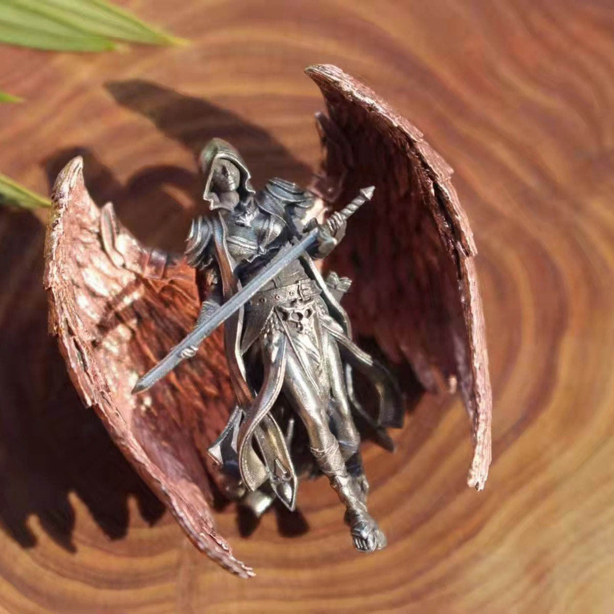 Classic Mythical Scarlet Wing Sword Archangel Pendant