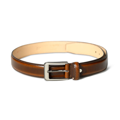 Eclipse Walnut Brown Leather Belt