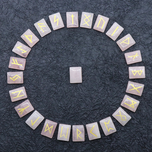 Runic Divination, Fortune-Telling Stone, Carved Semi-Precious Stone, Craft Decoration