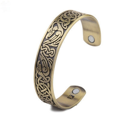 Nordic Totem Vikings More Than Lucky Tree Ancient Silver Ancient Gold Ancient Red Bracelet