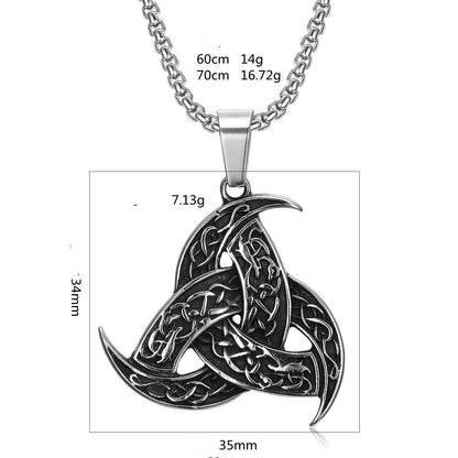 Norse Viking Legend Odin Horn And Dragon Pendant Necklace