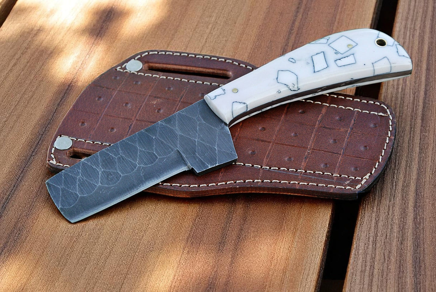 Bull Cutter Knife | Handmade with Resin Handle