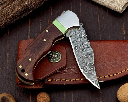 custom folding Knives - Rosewood Back Lock 3" Blade